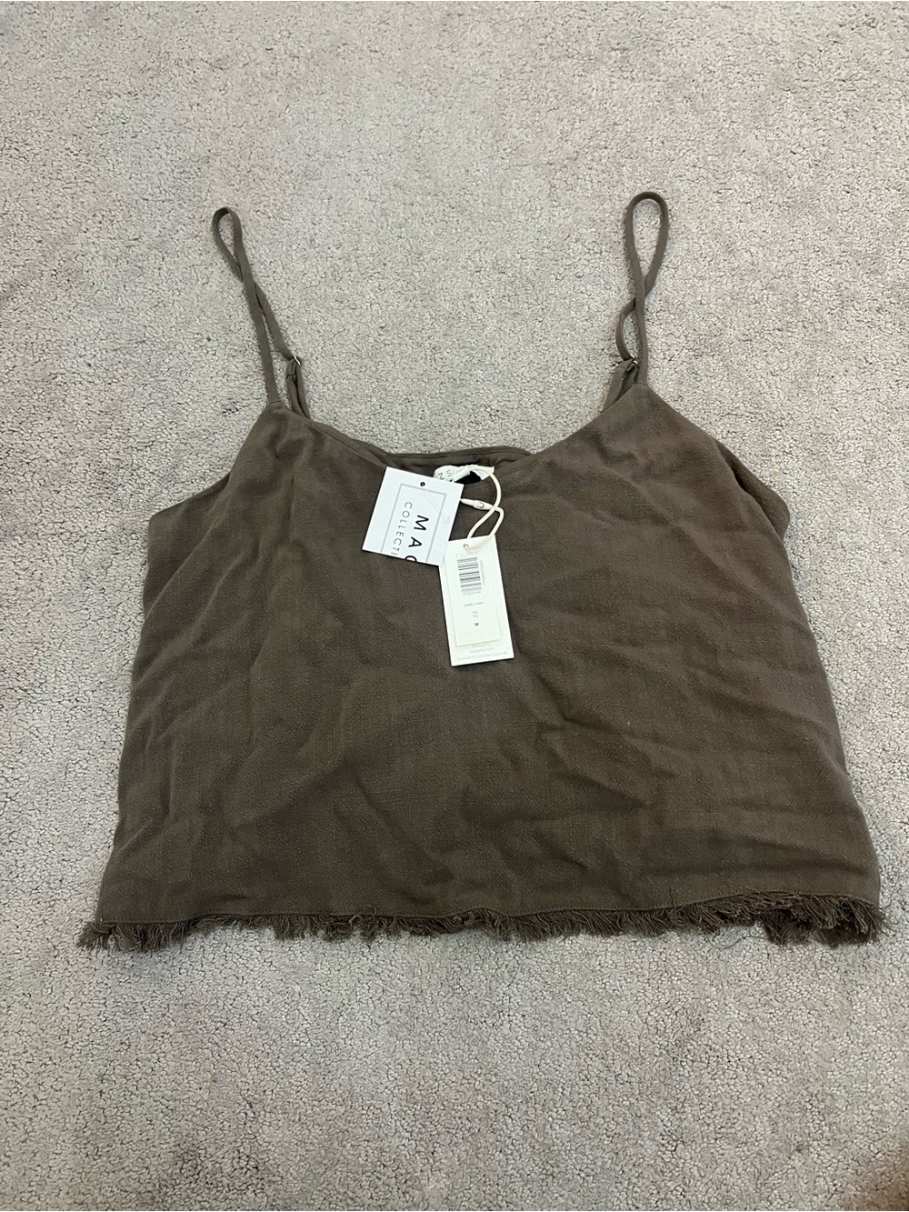 Z Supply Brown Knit Cropped Camisole